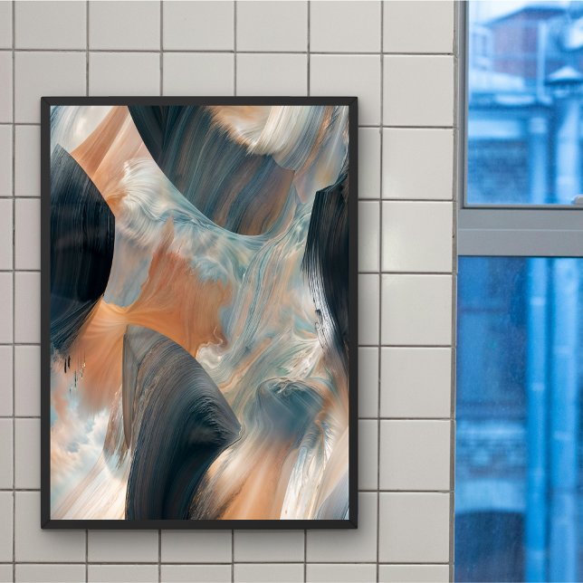 Poster Abstrato Fluid Dreamscape Flow Art (Criador carregado)