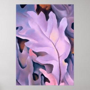 Poster Abstrato Folhas roxas Georgia O'Keeffe