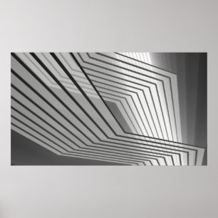 Poster Abstrato futurismo arquitetura em fundo 3d ill
