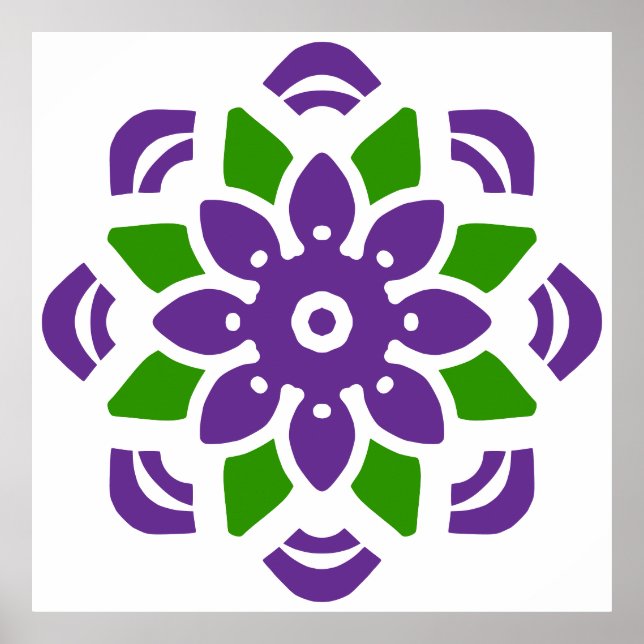 Poster Abstrato Geo Mandala (Frente)