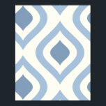 Poster Abstrato geométrica, azul e esbranquiçada<br><div class="desc">Padrão geométrico simples em branco esbranquiçado e azul</div>