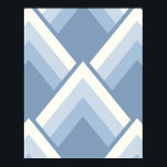 Poster Abstrato geométrica, azul e esbranquiçada 2<br><div class="desc">Padrão geométrico simples em branco esbranquiçado e azul</div>