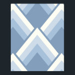 Poster Abstrato geométrica, azul e esbranquiçada 2<br><div class="desc">Padrão geométrico simples em branco esbranquiçado e azul</div>