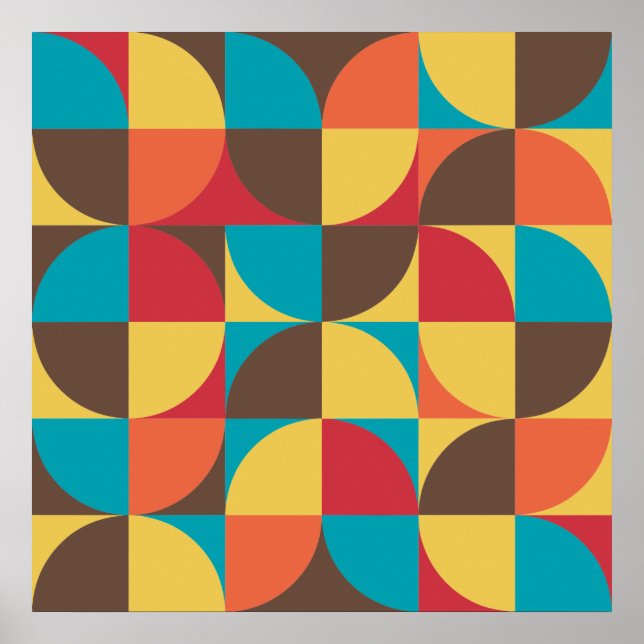 Poster Abstrato Geométrico 110421v5 (Frente)