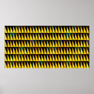 Poster Abstrato geométrico com triângulos