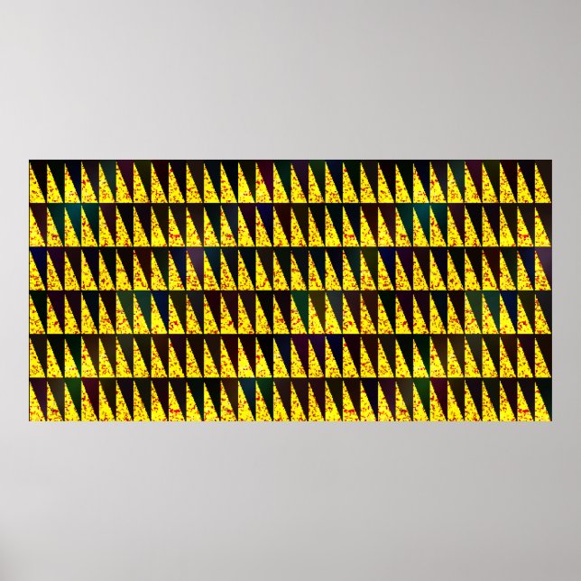 Poster Abstrato geométrico com triângulos (Frente)