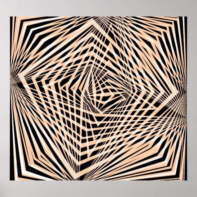 Poster Abstrato Geométrico Design (Frente)
