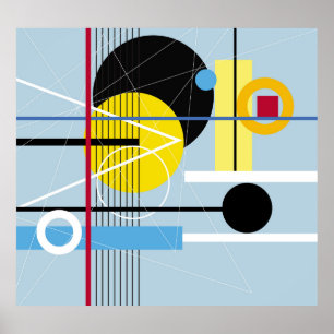 Poster Abstrato Geométrico: Fundo Multicolor