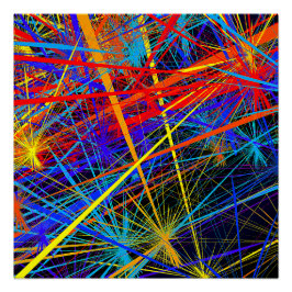 Póster Abstrato Geométrico Glossy Poster