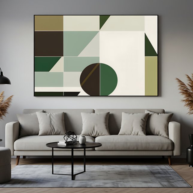 Poster Abstrato Geométrico Moderno em Tons Terrosos (Criador carregado)