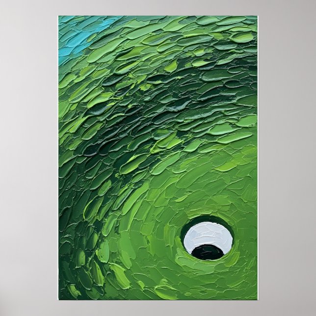 Poster Abstrato Golf Verde Texturizado Impareto (Frente)