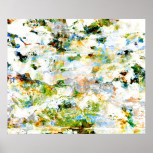 Póster Abstrato gráfico design de estilo verde