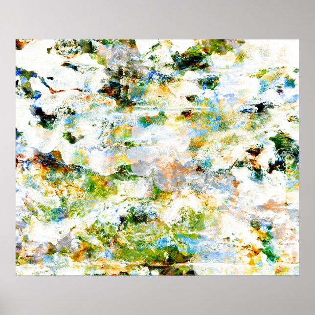 Póster Abstrato gráfico design de estilo verde (Frente)