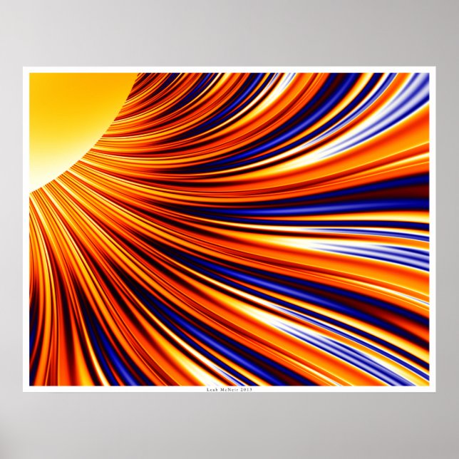 Póster Abstrato - Gravidade Solar e Magnetismo 3 (Frente)