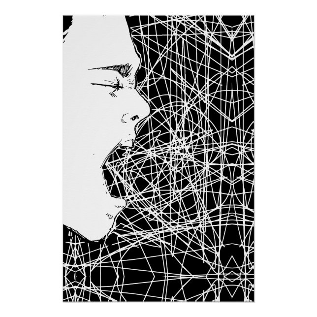 Póster Abstrato Gritar Art (Frente)