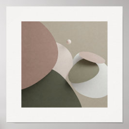 Poster Abstrato Harmony | Formas de Sobreposição de Tom S