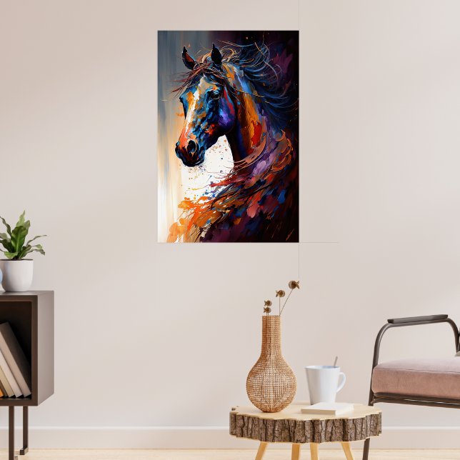 Poster Abstrato Horse (Sala de Estar 3)