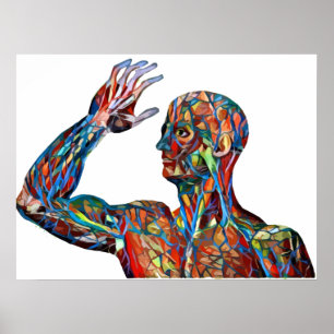 Poster abstrato humano anatomista vende arte