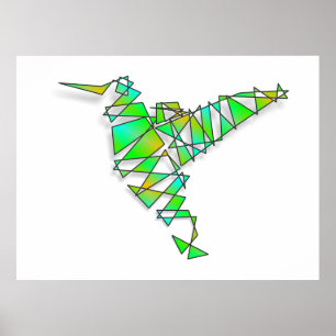Póster Abstrato Hummingbird