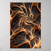 Abstrato image - 3D Fractal, arte digital, braun