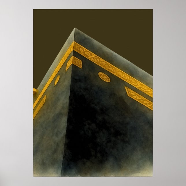 Poster Abstrato Islâmico Meca (Frente)