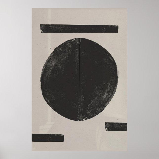 Poster Abstrato Japandi (Frente)