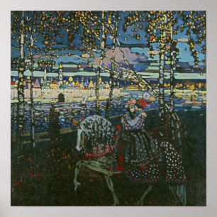 Poster Abstrato Journey,Casal em Horseback por Kandinsky