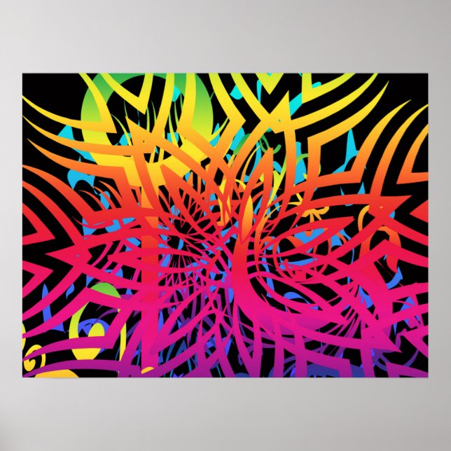 Poster Abstrato Jungle (Frente)