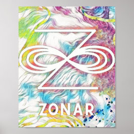 Poster Abstrato Karuna Reiki Zonar