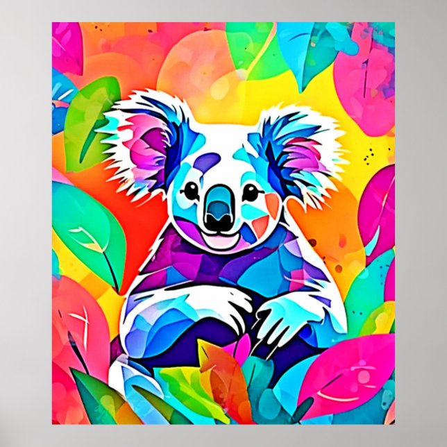 Poster Abstrato Koala Design (Frente)