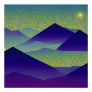 Póster Abstrato Landscape Fallen Star 23