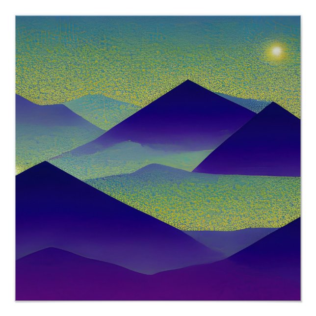 Póster Abstrato Landscape Fallen Star 23 (Frente)