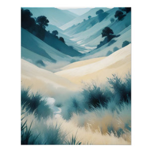 Póster Abstrato Landscape Mountain Valley Nature Scenery