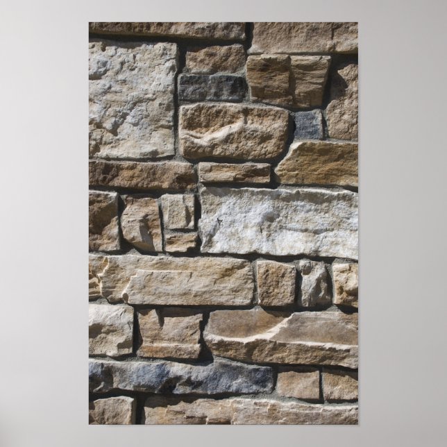 Póster Abstrato Limestone Rock Wall (Frente)