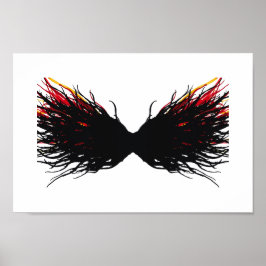 Poster Abstrato Luxurioso 7 Pecados Mortais Arte de Tinta