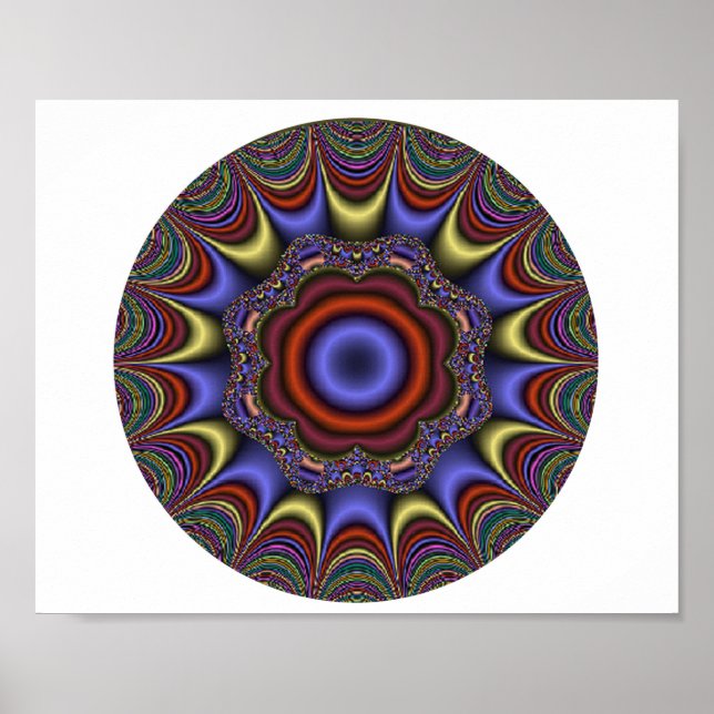 Poster Abstrato Mandala (Frente)