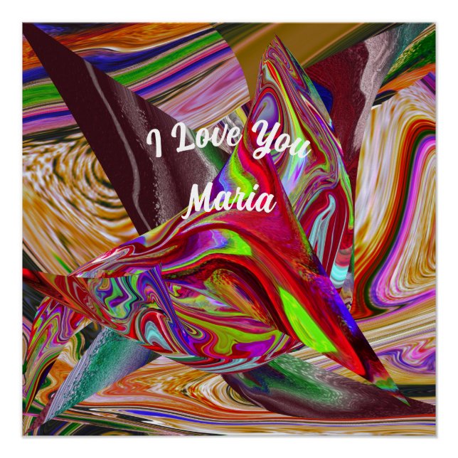 Póster Abstrato marble Liquificado Poster Colorido (Frente)