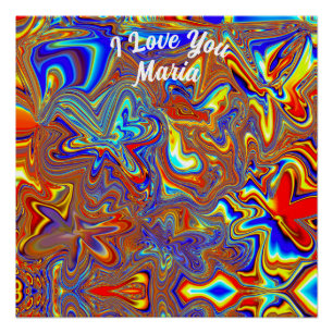 Póster Abstrato mármore - Poster brilhante colorido