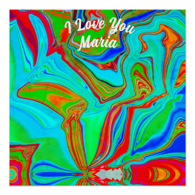 Póster Abstrato mármore - Poster brilhante colorido (Frente)