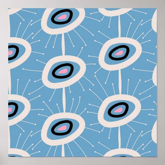 Poster Abstrato Meio século Festivo Moderno (Frente)