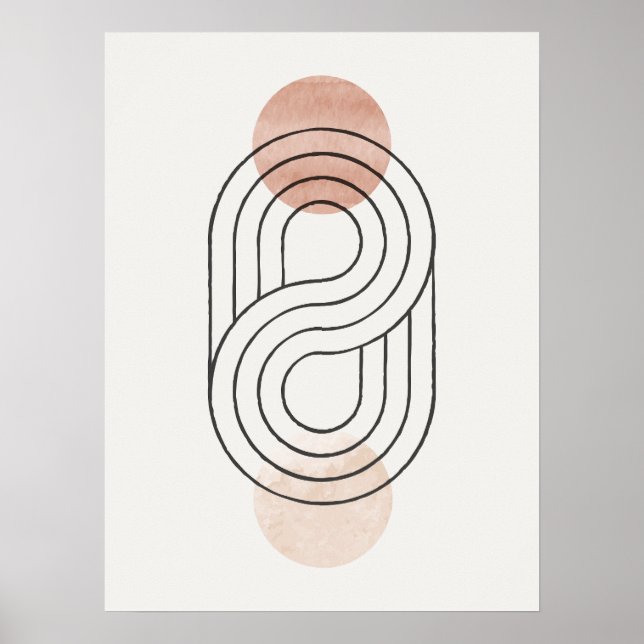 Poster Abstrato minimalista Bauhaus (Frente)