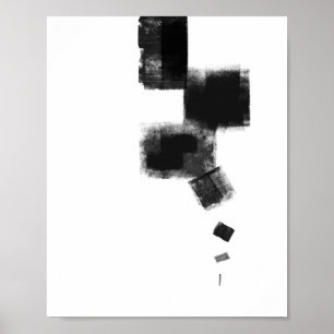 Poster Abstrato mínimo preto e branco Art n.o 113