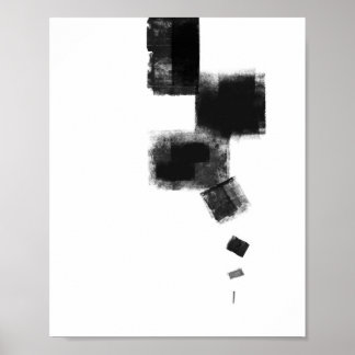 Poster Abstrato mínimo preto e branco Art n.o 113