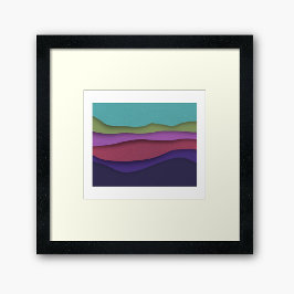 Poster Abstrato Modern Waves of Color