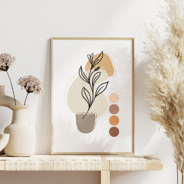 Poster Abstrato moderno, Contemporâneo, Elegante Boho