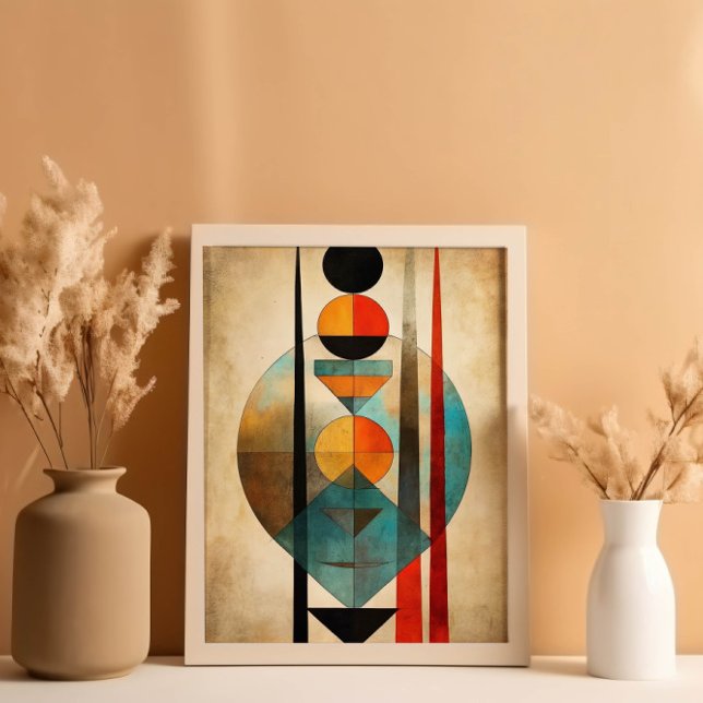 Poster Abstrato moderno neutro de Boho Wall Art (Criador carregado)