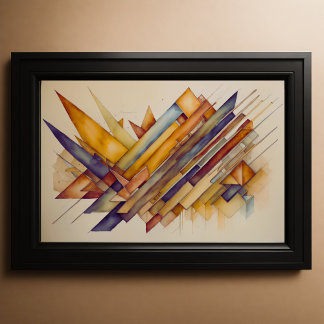 Poster Abstrato moderno Watercolor 3:2