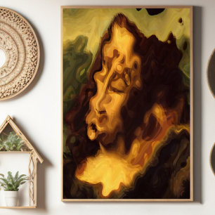 Poster Abstrato Mona Lisa