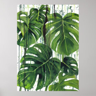 Poster Abstrato Monstera Plant 3