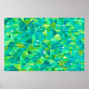 Poster Abstrato. mosaico verde